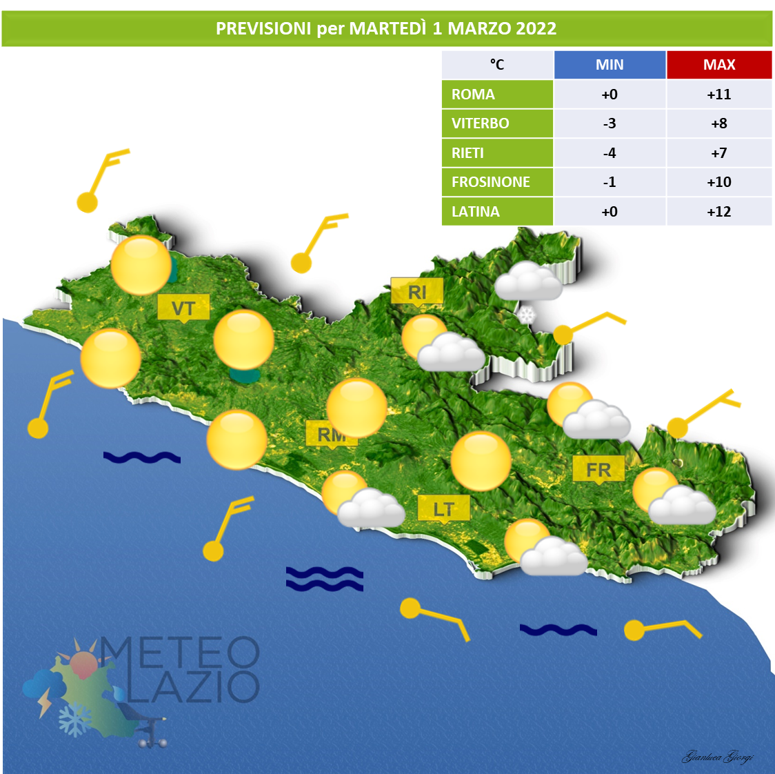 Bollettino Meteo Per OGGI 1 Marzo 2022 E DOMANI 2 Marzo 2022