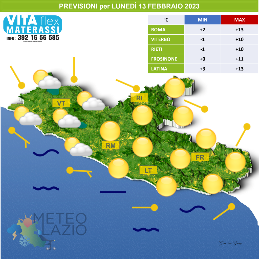 Bollettino Meteo Per OGGI 12 Febbraio 2023 E DOMANI 13 Febbraio 2023