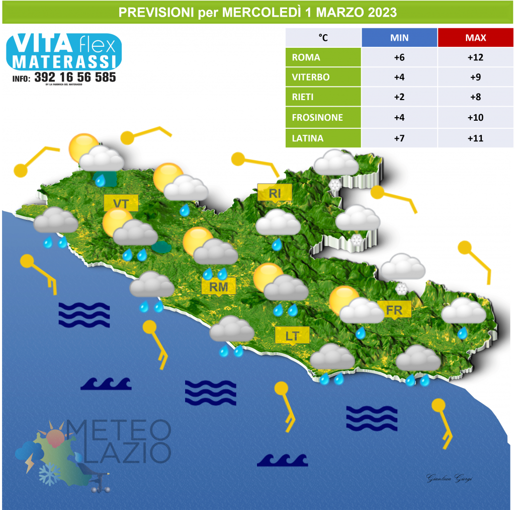 Bollettino Meteo Per OGGI 1 Marzo 2023 E DOMANI 2 Marzo 2023