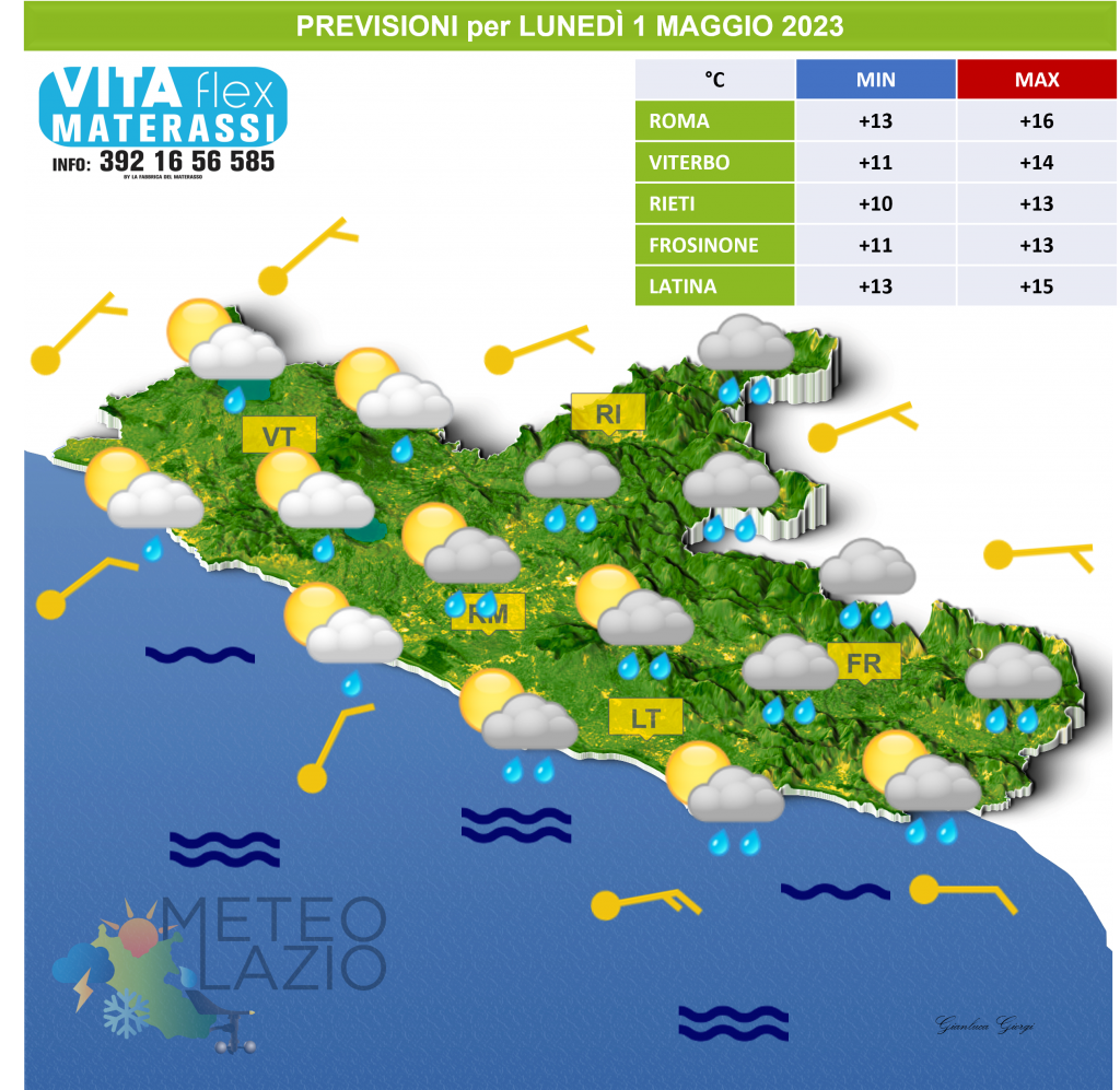 Bollettino Meteo Per OGGI 1 Maggio 2023 E DOMANI 2 Maggio 2023