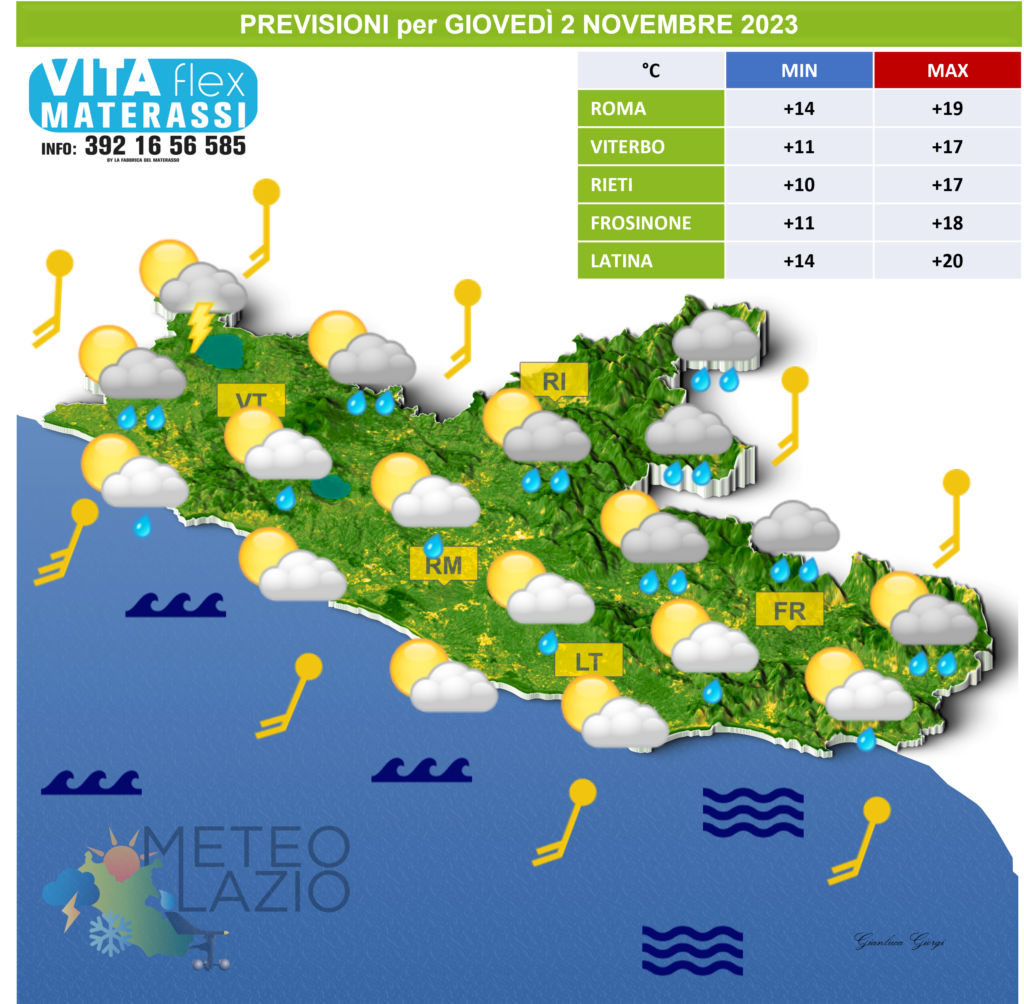 Bollettino Meteo Per OGGI 1 Novembre 2023 E DOMANI 2 Novembre 2023