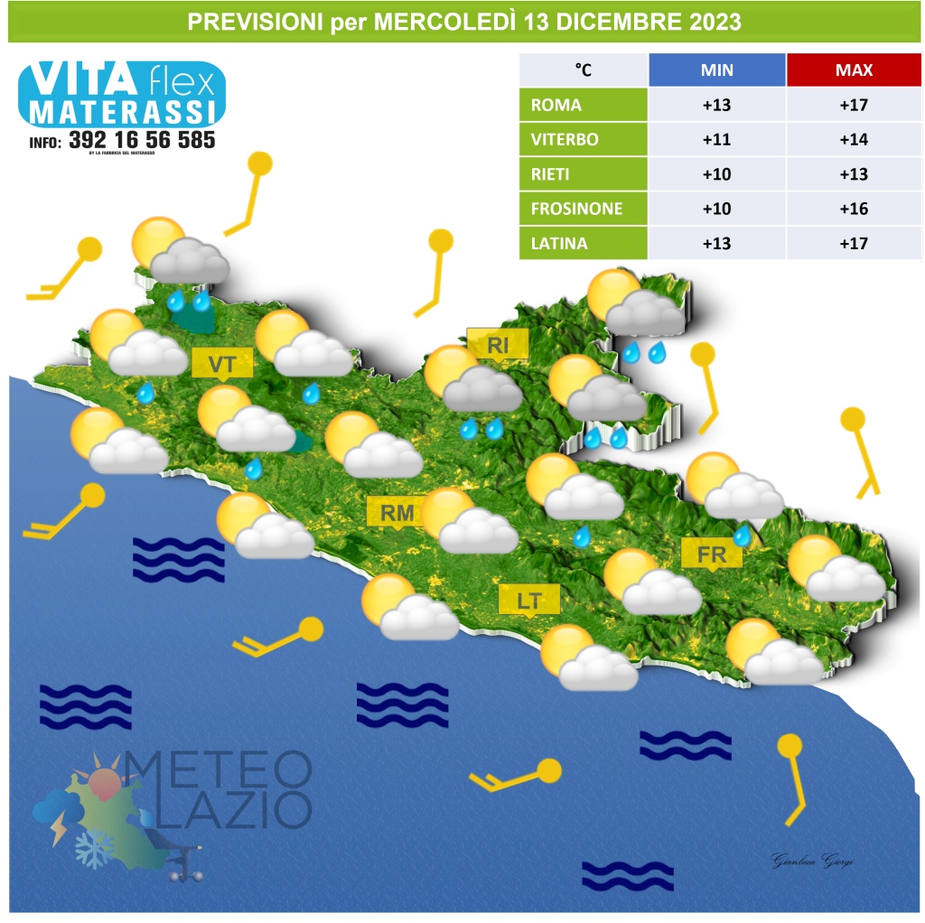 Bollettino Meteo Per OGGI 13 Dicembre 2023 E DOMANI 14 Dicembre 2023