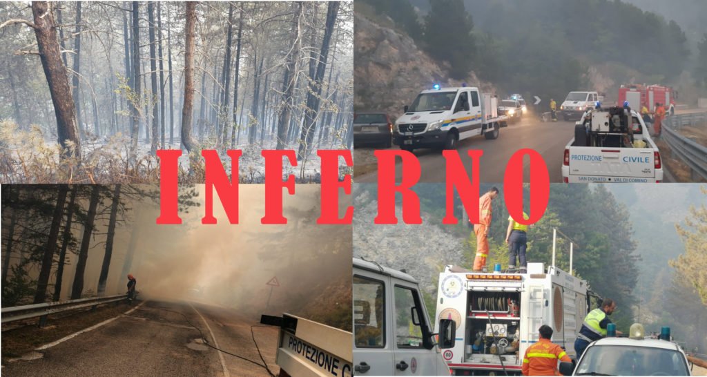 [Gallery] Incendio Alvito-Forca d'Acero terzo giorno d'inferno copertina