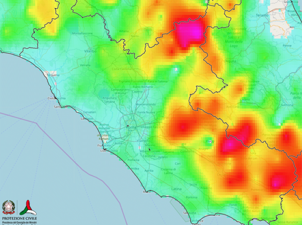 Piogge del 05 Novembre 2019