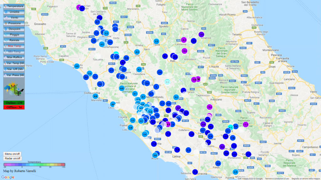 Che freddo stanotte! Le temperature minime del 29 dicembre 2019