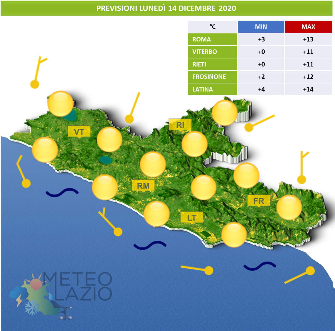 Bollettino Meteo OGGI 14 Dicembre 2020 E DOMANI 15 Dicembre 2020