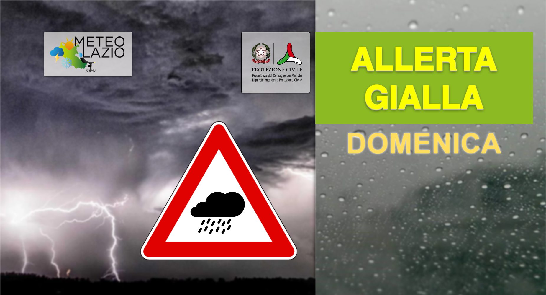 MALTEMPO Da DOMENICA Con ALLERTA GIALLA Della PROTEZIONE CIVILE Valida ...