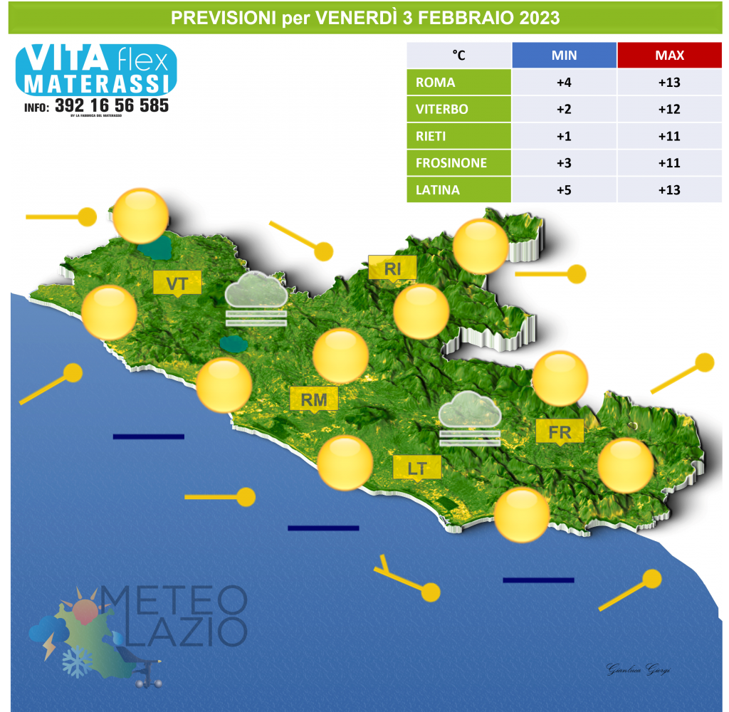 Bollettino Meteo Per OGGI 3 Febbraio 2023 E DOMANI 4 Febbraio 2023