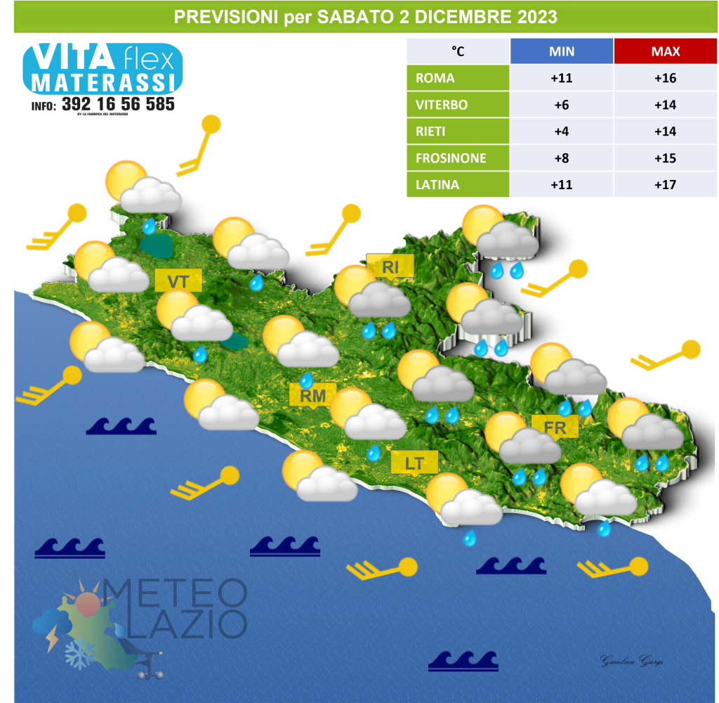 Bollettino Meteo Per OGGI 2 Dicembre 2023 E DOMANI 3 Dicembre 2023